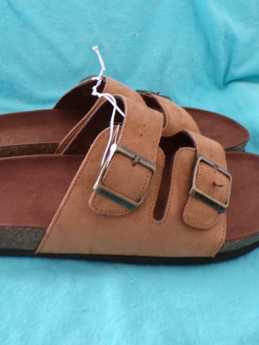 Cliffs Slides Sandals Men’s Size 13 White Mountain Brown Double Buckle